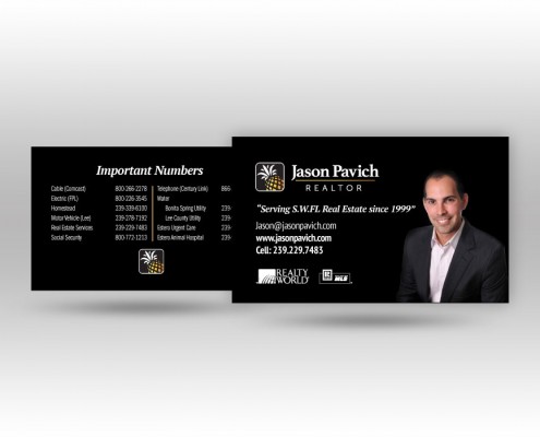 Jason Pavich Business Card Design