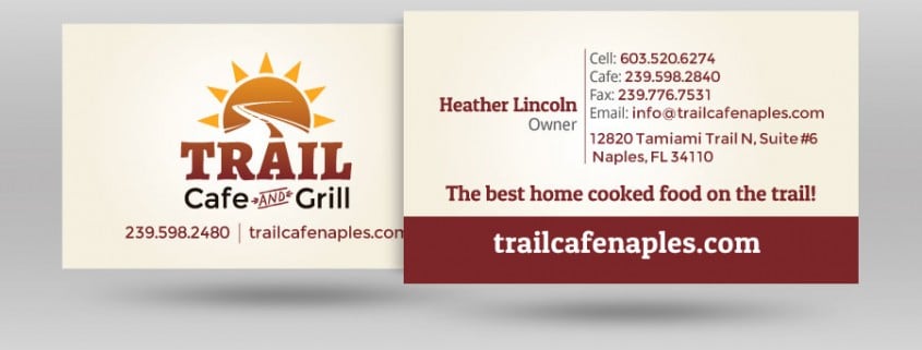Trail Cafe Business Cards